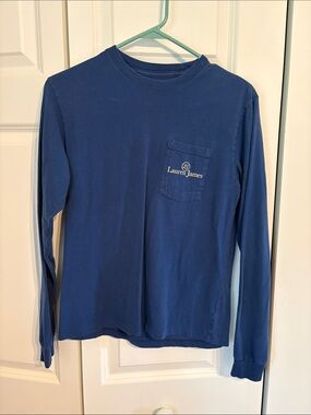 Lauren James Royal Blue Long Sleeve Pocket Tee - Small
